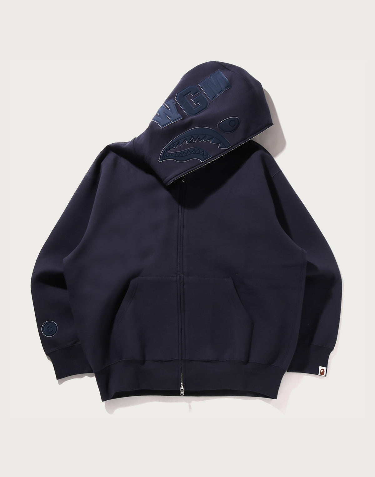 LINE CAMO INTERLOCK RELAXED FIT SHARK FULL ZIP HOODIE MENS
