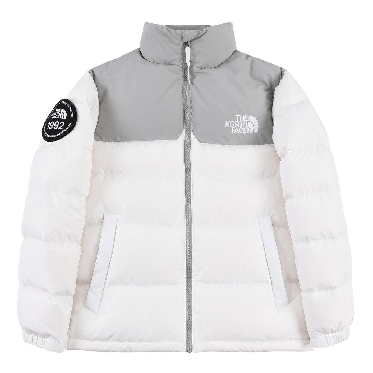 The North Face Nuptse 1992 Anniversary Down Jacket White Grey