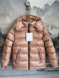 Moncler Rose Gold Short Hooded Down Jacket