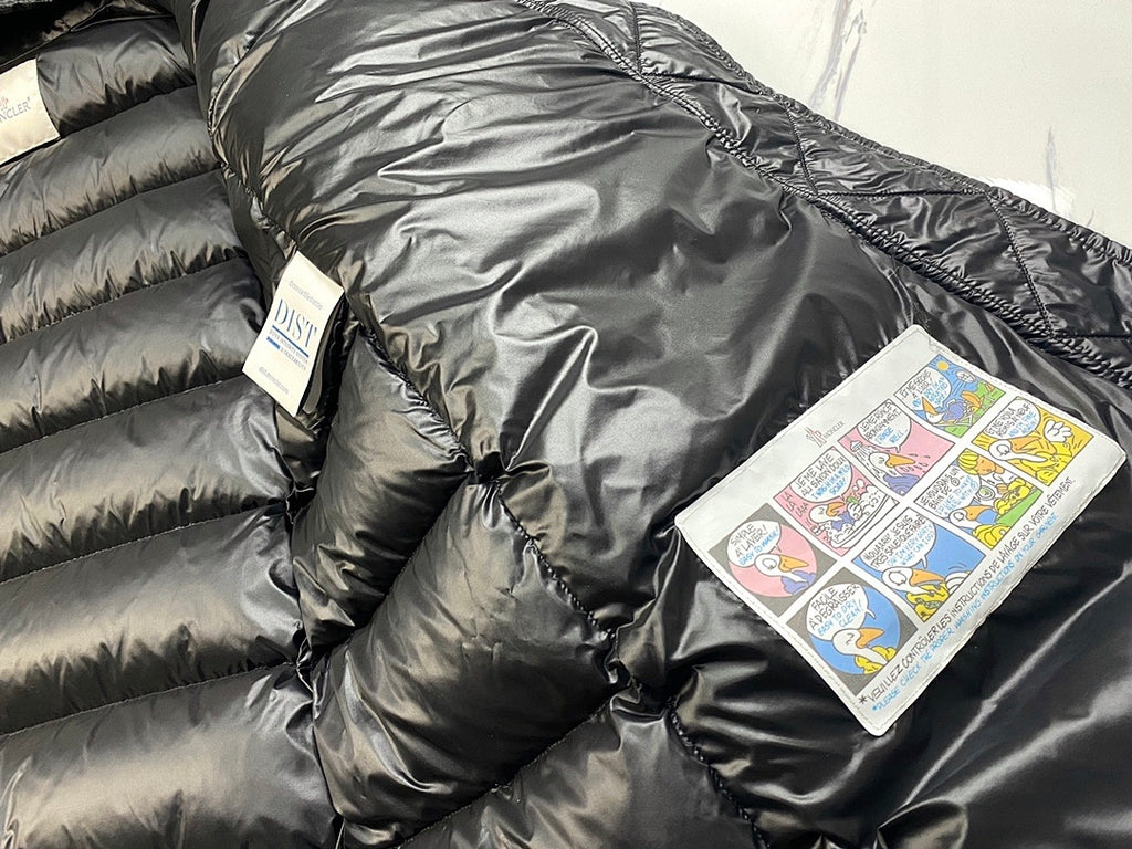 Moncler Black Long Hooded Down Coat