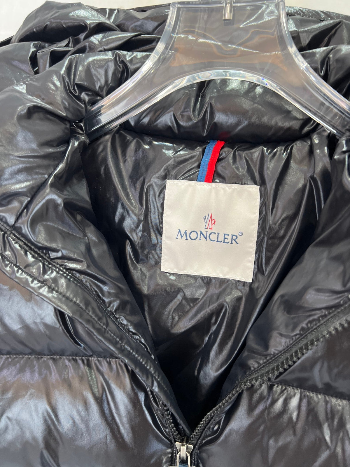 Moncler Black Glossy Hooded Short Down Jacket