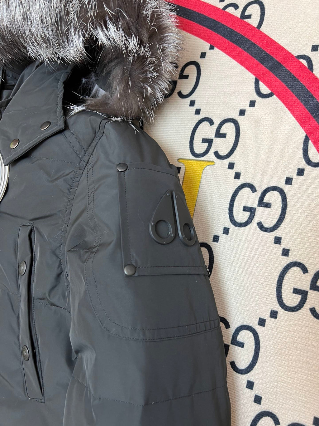 Moose Knuckles 3Q Jacket Army Green Grey Fur Trim