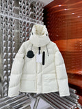 Moncler White Hooded Down Jacket