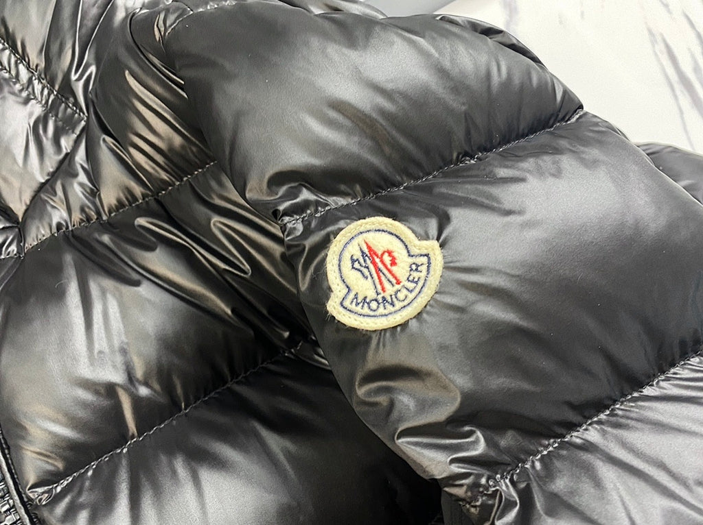 Moncler Black Long Hooded Down Coat