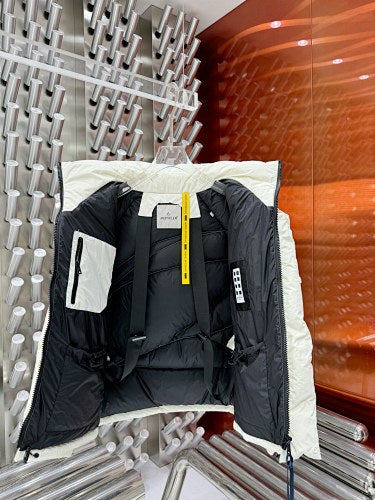 Moncler White Hooded Down Jacket