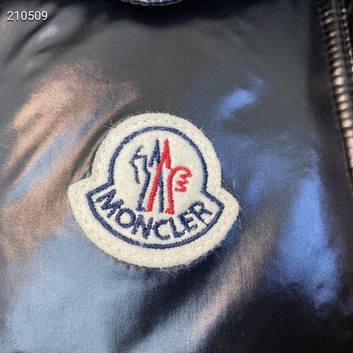 Moncler Maya Down Jacket Black Tricolour Stripe
