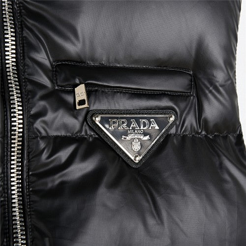 Prada Black High-Gloss Down Vest
