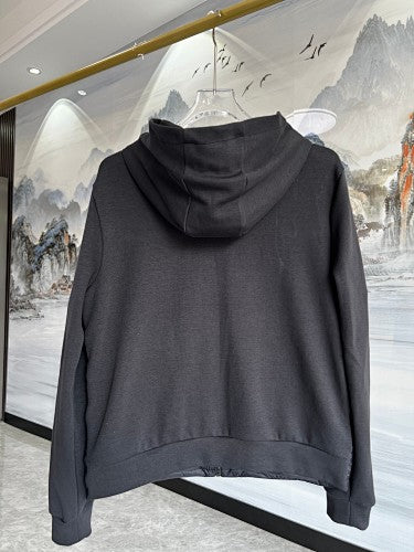 Moncler Black Down Hybrid Knit Zip Jacket