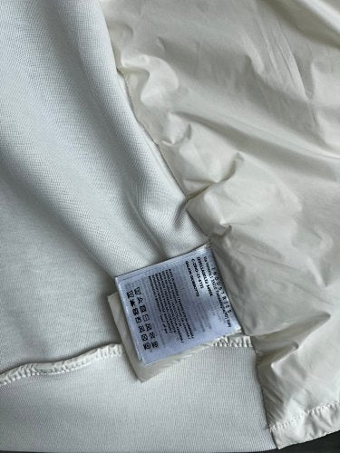 Moncler White Down Hybrid Knit Zip Jacket