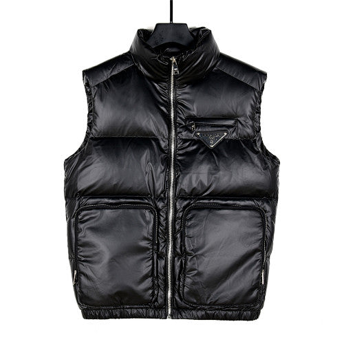Prada Black High-Gloss Down Vest