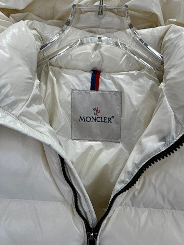 Moncler Pearl White Short Down Jacket