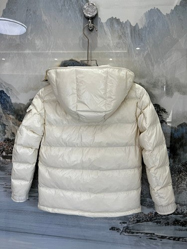 Moncler Pearl White Short Down Jacket