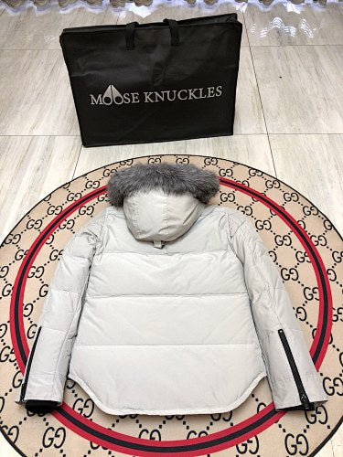 Moose Knuckles Ballistic 3Q Jacket Cream Grey Fur Trim