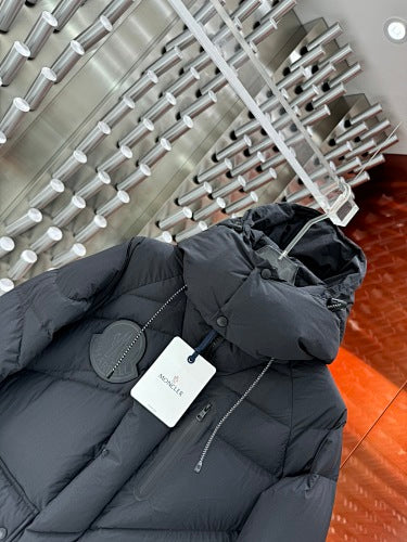 Moncler Black Hooded Down Jacket