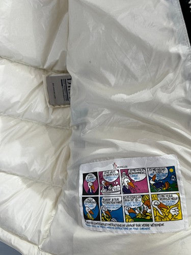 Moncler Pearl White Short Down Jacket