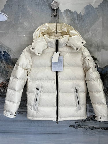 Moncler Pearl White Short Down Jacket