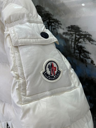 Moncler Pearl White Short Down Jacket