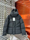 Moncler Black Hooded Down Jacket