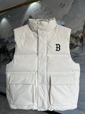 MLB Boston Red Sox Cream Puffer Down Vest