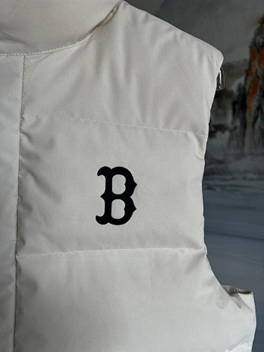 MLB Boston Red Sox Cream Puffer Down Vest