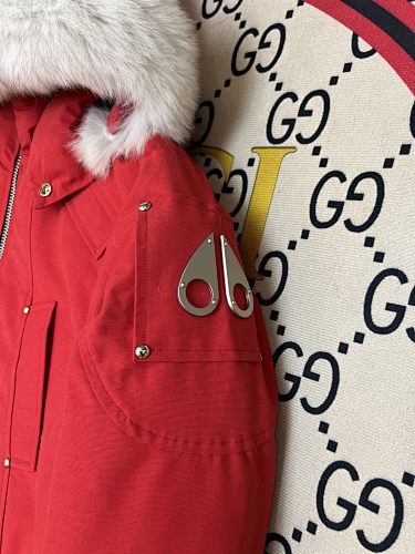 Moose Knuckles 3Q Jacket Red White Fur Trim