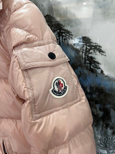 Moncler Rose Gold Short Hooded Down Jacket