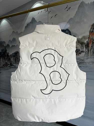 MLB Boston Red Sox Cream Puffer Down Vest