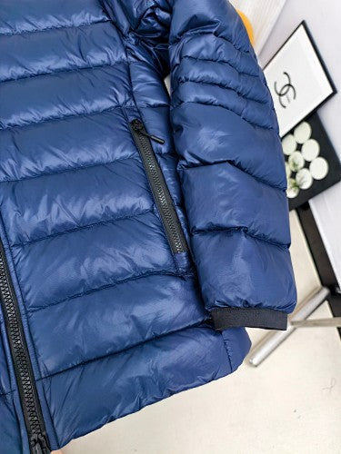 Canada Goose Navy Blue Cropped Down Bomber Jacket