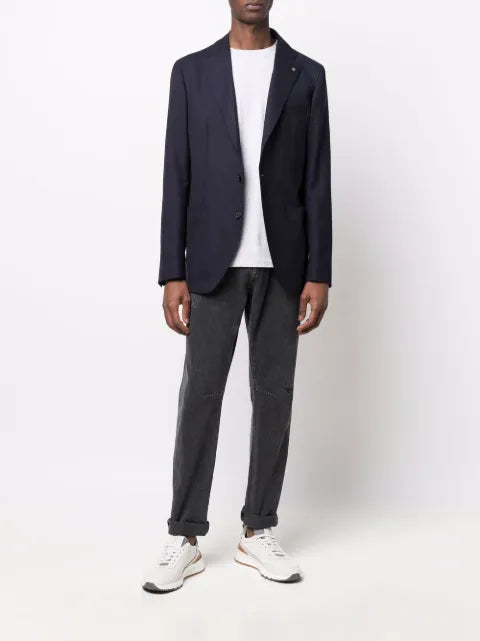 Tagliatore single-breasted virgin-wool blazer