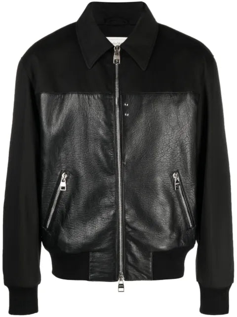 Alexander McQueen panelled zipped bomber jacket