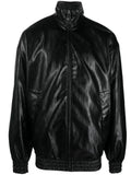 GCDS high-shine faux-leather jacket