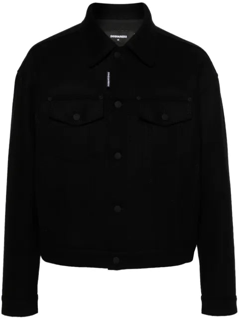 DSQUARED2 oversized-collar shirt jacket