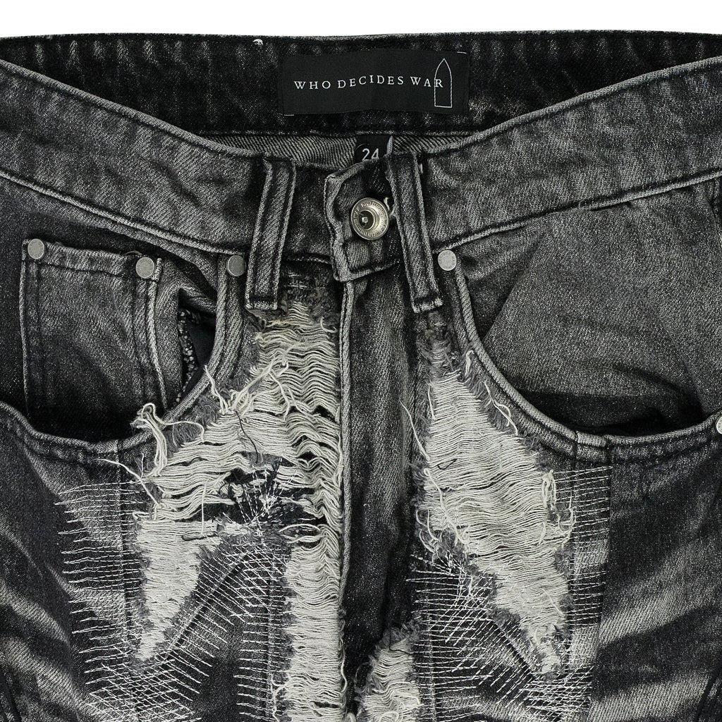 BLACK PATH WIDE-LEG JEANS