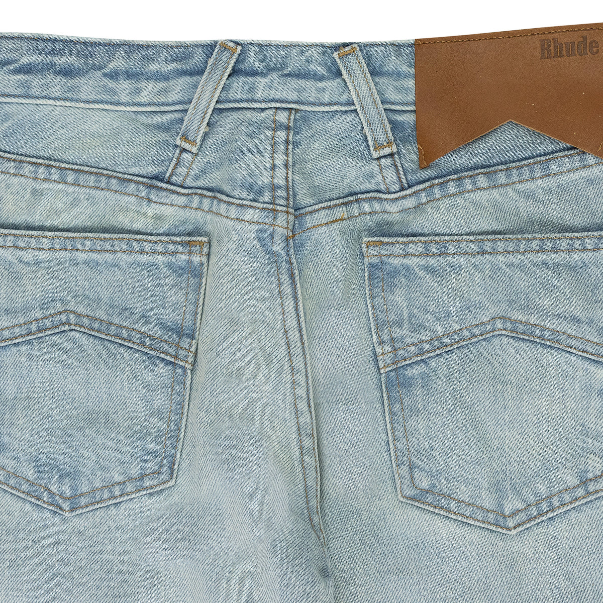 INDIGO LOW-WAIST FLARE DENIM BOOTCUT JEANS