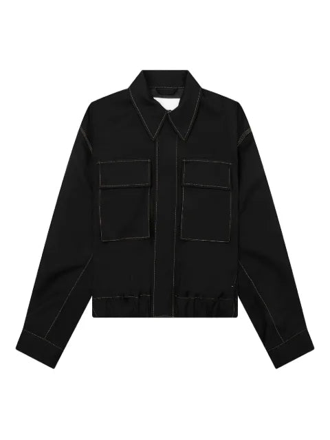 Jil Sander contrast-stitch blouson jacket