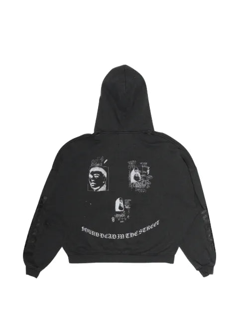 Paly embroidered distressed hoodie