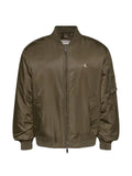 Calvin Klein cK logo-print zip-up bomber jacket