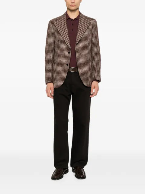 Gabriele Pasini houndstooth-pattern notched-lapels jacket