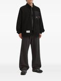 izzue fleece-texture zip-up sweater