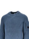 C.P. Company full rib cotton Lens crewneck sweater