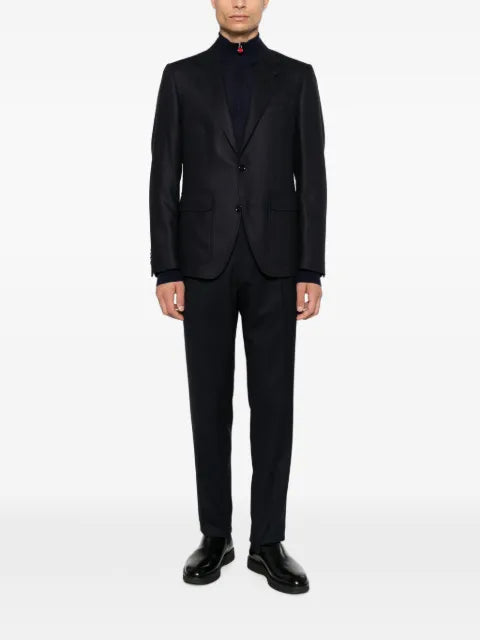 Kiton quarter-zip mock-neck sweater