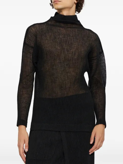 Homme Plissé Issey Miyake pleated turtleneck sweater