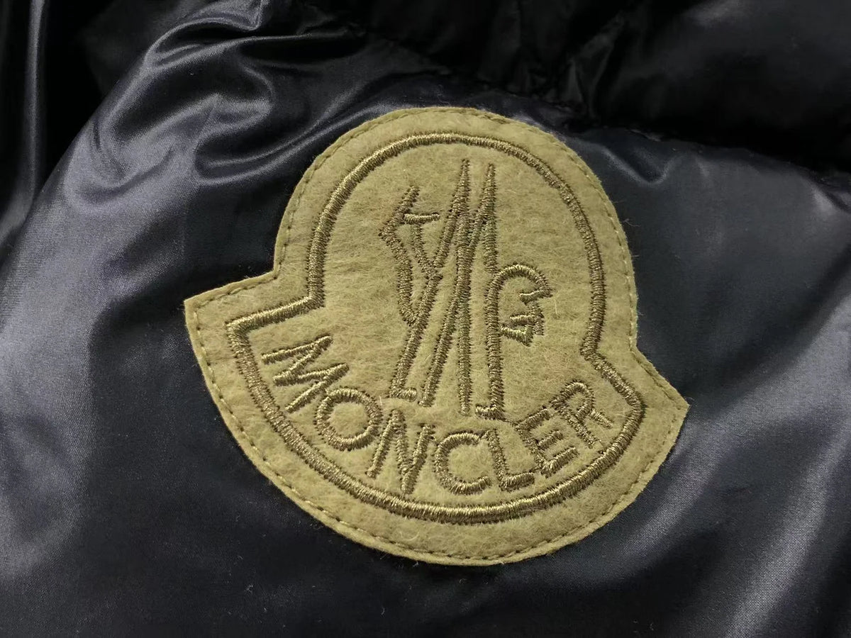 Moncler Black Diamond Quilted Stand-Collar Down Jacket