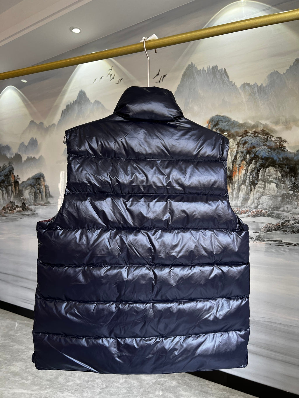 Moncler Tib Navy Blue Down Vest