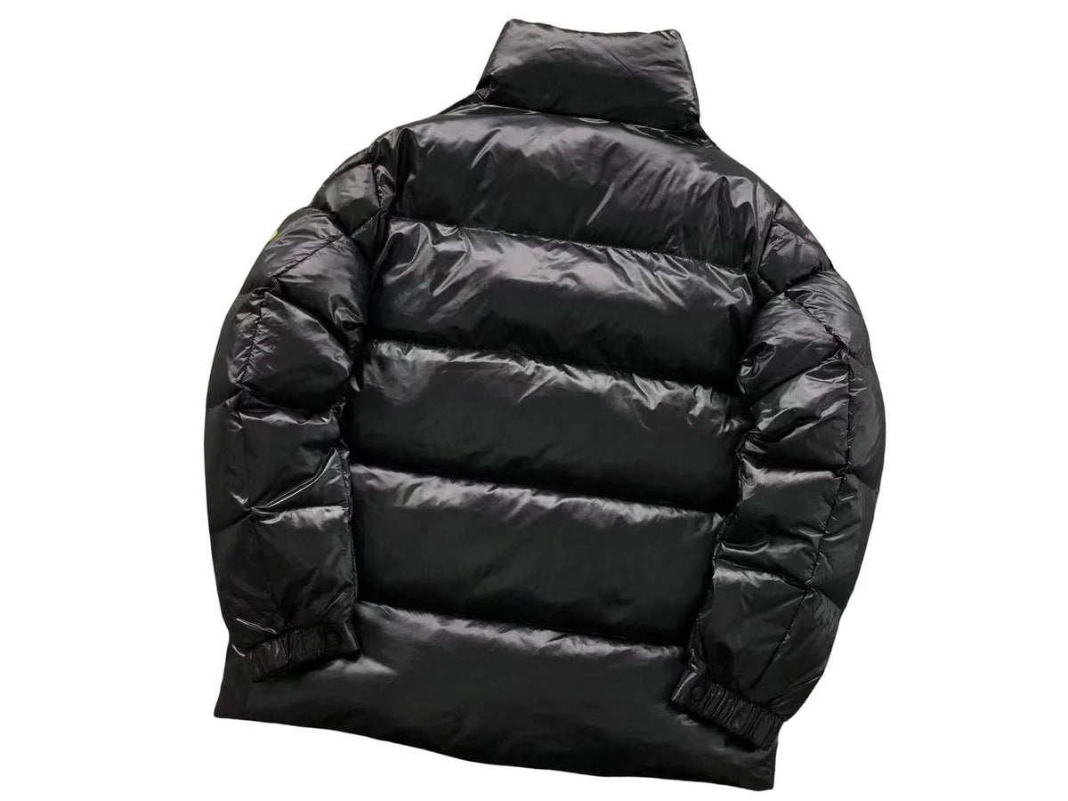 Moncler Black Diamond Quilted Stand-Collar Down Jacket