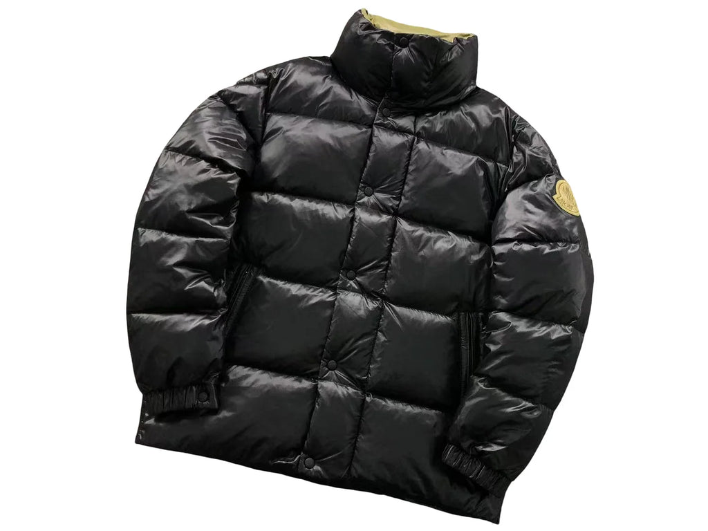 Moncler Black Diamond Quilted Stand-Collar Down Jacket