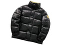 Moncler Black Diamond Quilted Stand-Collar Down Jacket