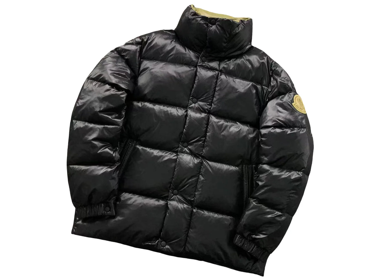 Moncler Black Diamond Quilted Stand-Collar Down Jacket