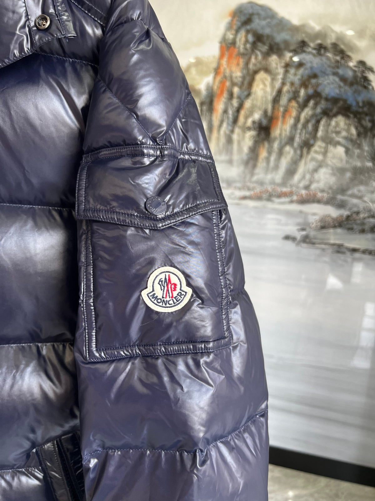Moncler Maya Down Jacket Navy Blue