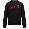 Moncler Black Logo Script Crewneck Sweatshirt